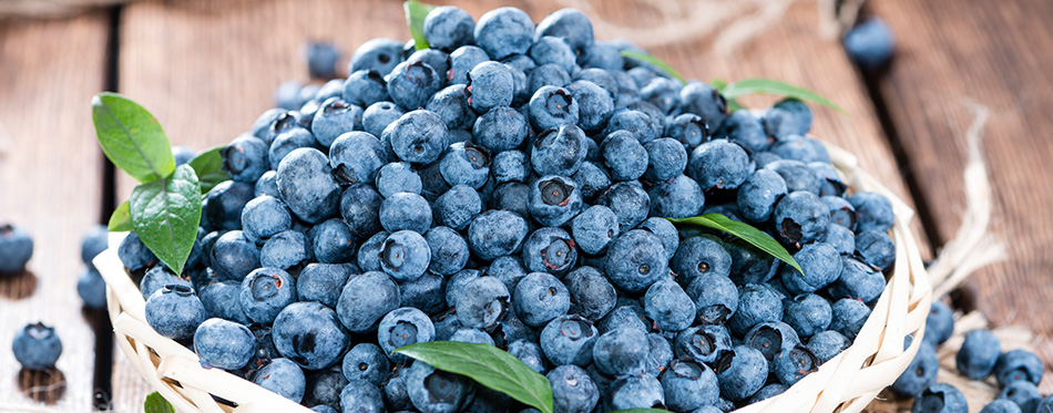 Heap of fresh Blueberries