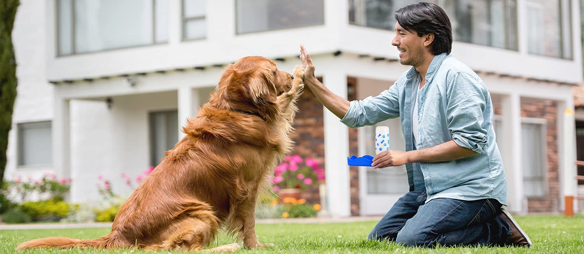 Owner and his dog