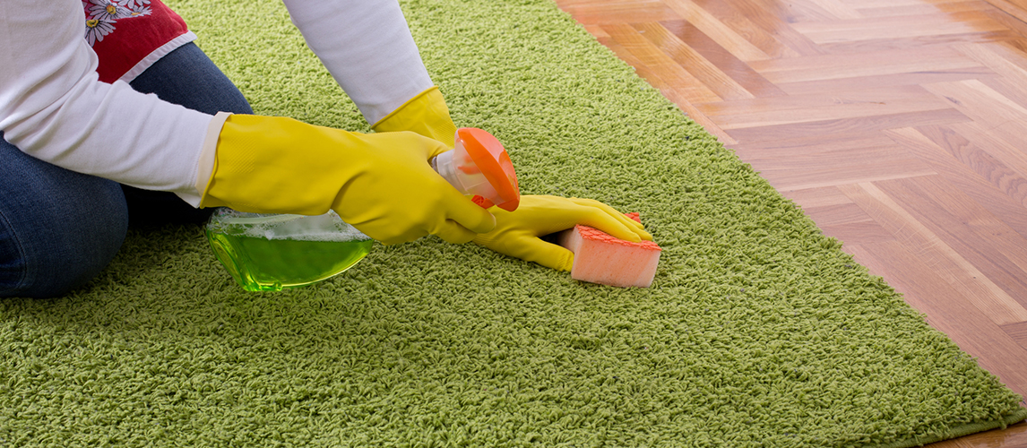 Removing stain from carpet