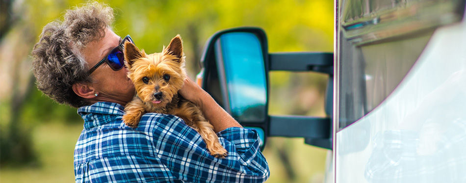 Woman with her dog