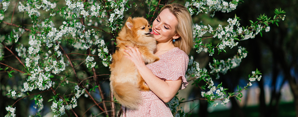 Owner and her dog 